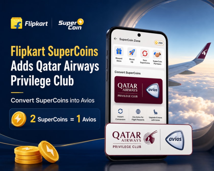 Flipkart SuperCoins Adds Qatar Airways Privilege Club as New Transfer Partner