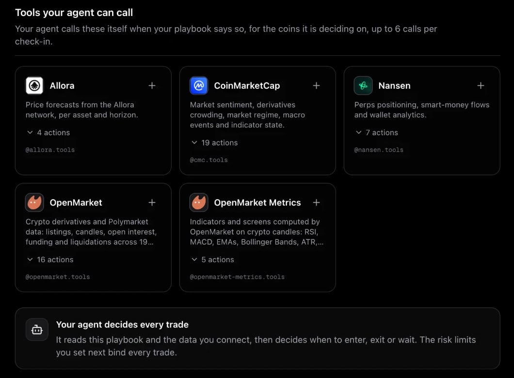 Tools your agent can call