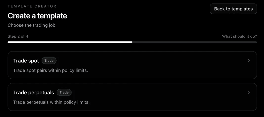 Step 2: choose Trade spot or Trade perpetuals