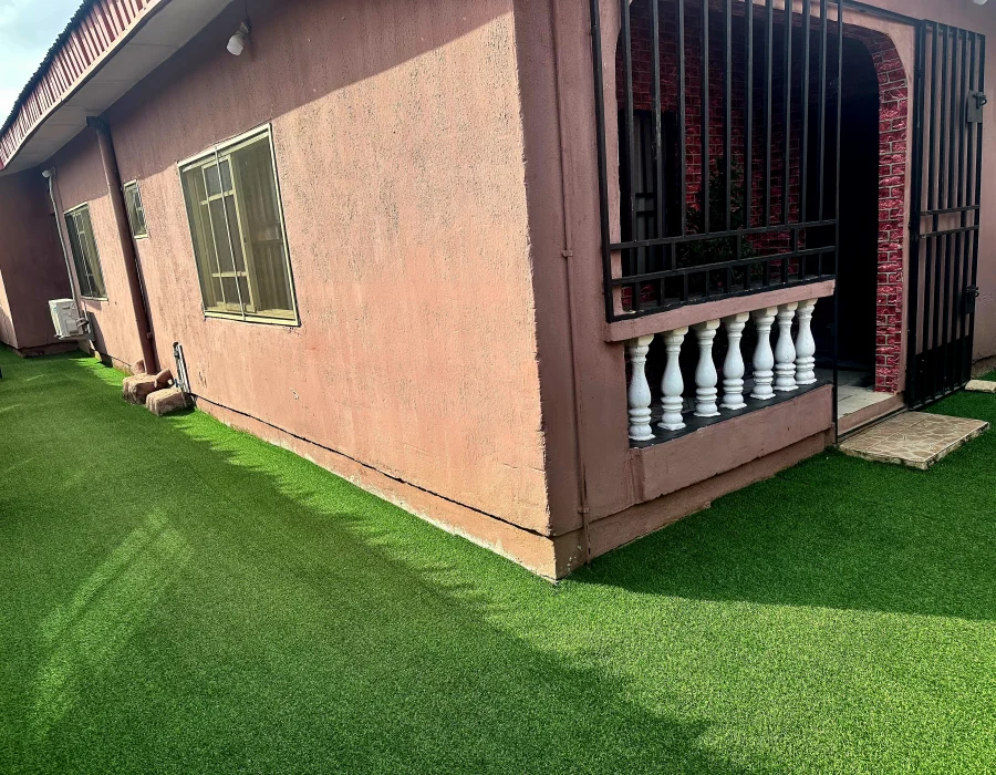 Caring nurse assisting an elderly resident