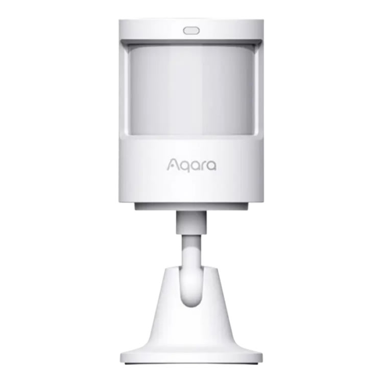 Senzor mișcare și lumină Aqara P2 - vedere frontală cu suport bază și detectare 170°