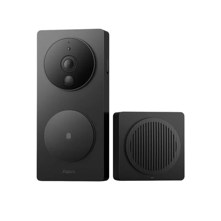 Sonerie video inteligentă Aqara G4 Doorbell - componente cu cameră 1080p și hub interior