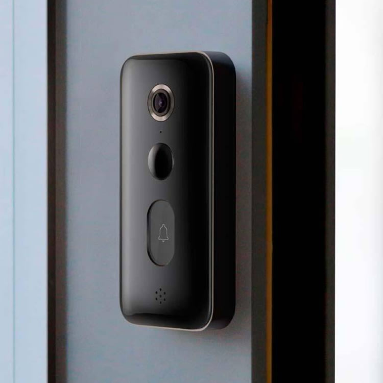 Sonerie video Xiaomi Smart Doorbell 3S instalată pe ușă - control Mi Home și stocare cloud