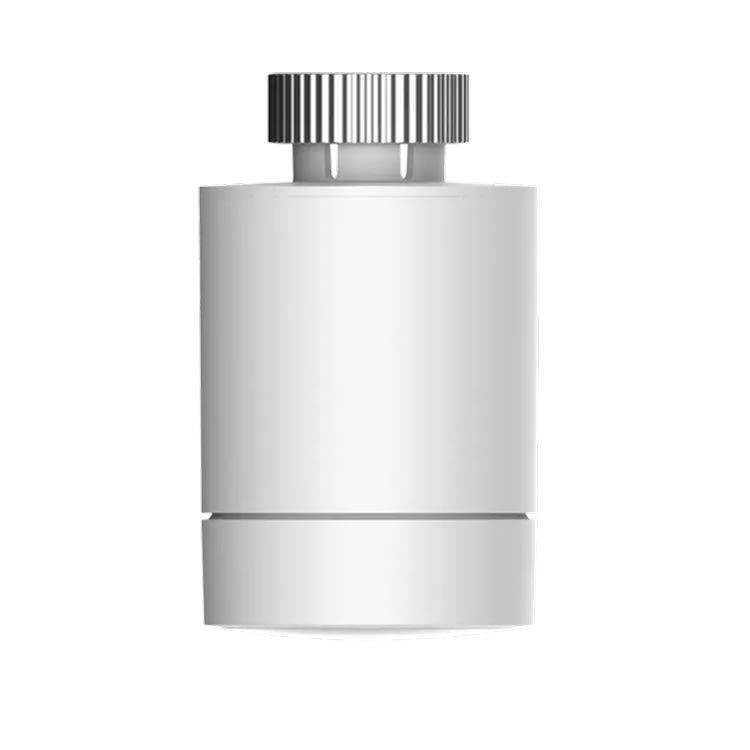 Termostat radiator inteligent Aqara E1 - vedere frontală cu butoane control și compatibilitate HomeKit