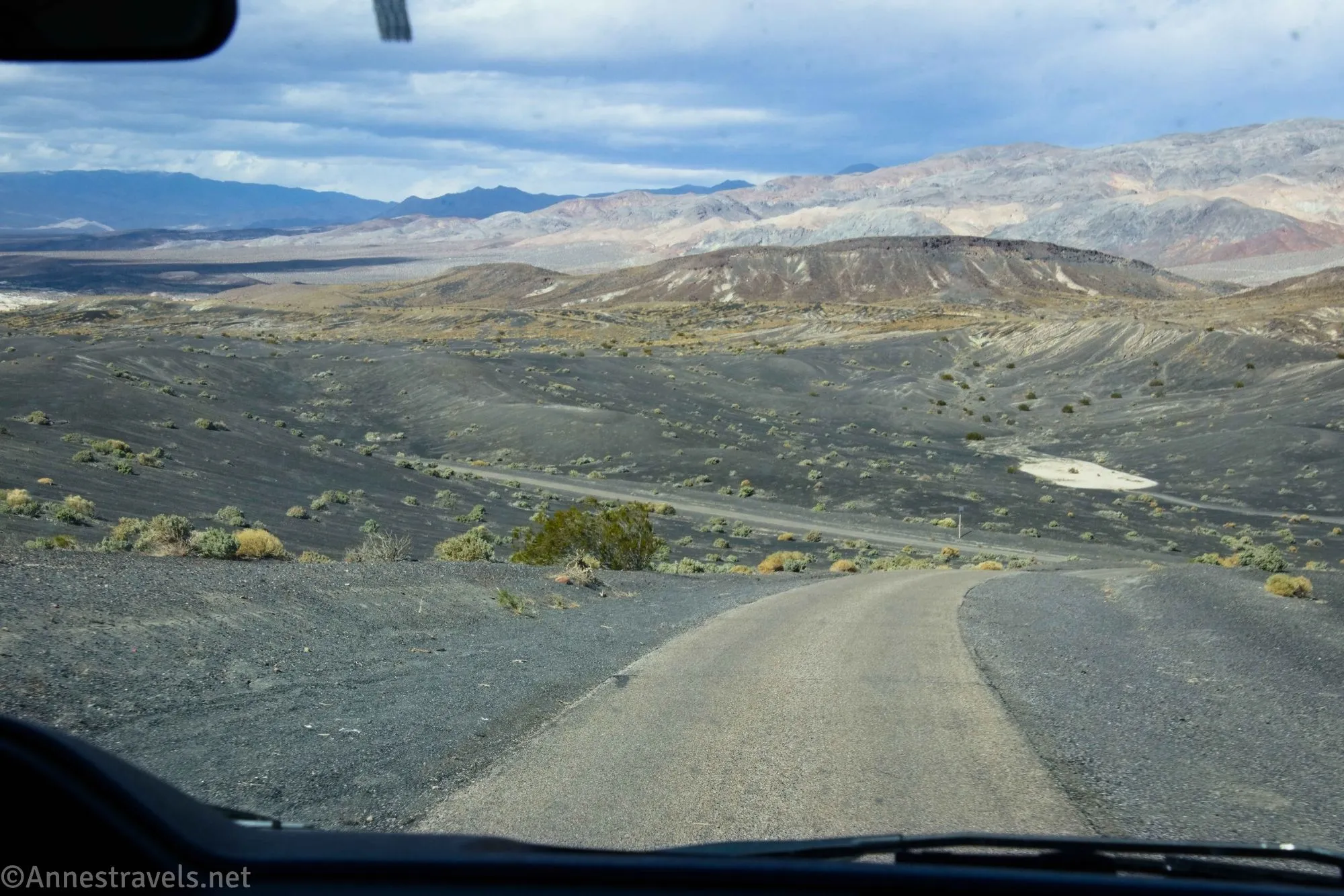 The road away from the Ubehebe Crater, The Historic Stovepipe Well, Death Valley National Park, California