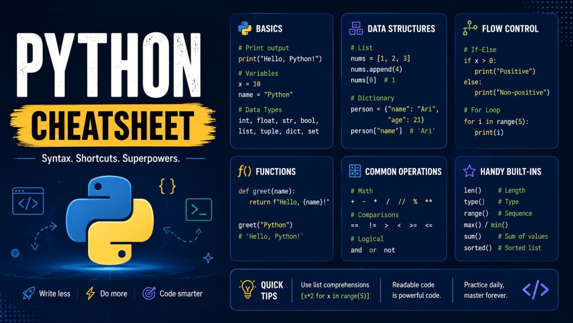 Python cheatsheet