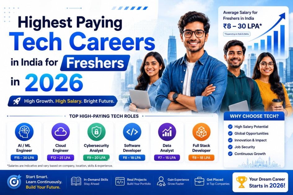 Highest Paying Tech Careers in India for Freshers in 2026 | Velonx ...
