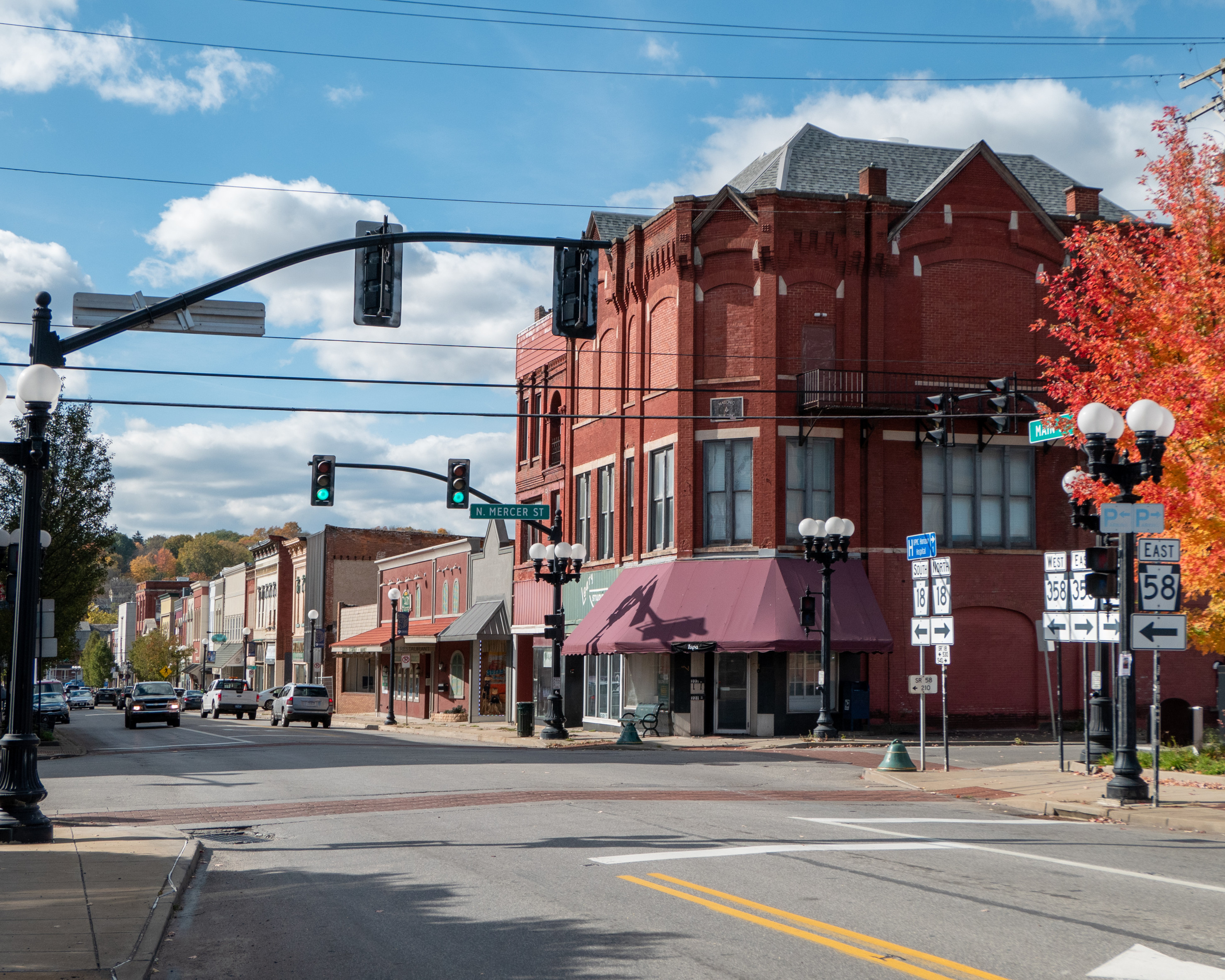 A photo of Downtown Greenville - one of the local towns in Northern Mercer County