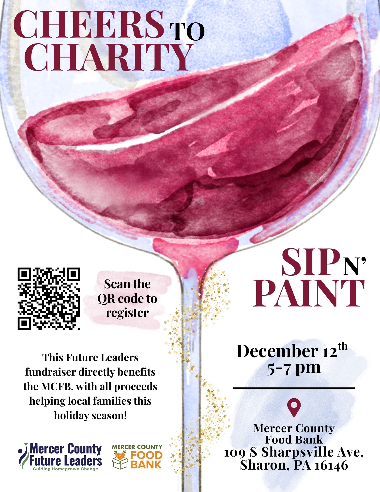Cheers to Charity Sip n' Paint Event Image
