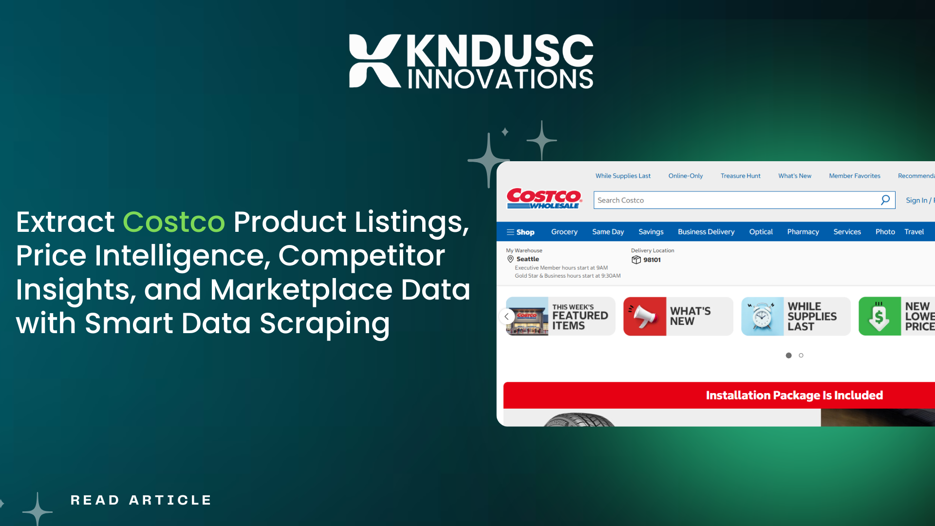 Extract Costco Product Listings, Price Intelligence, Competitor Insights, and Marketplace Data with Smart Data Scraping