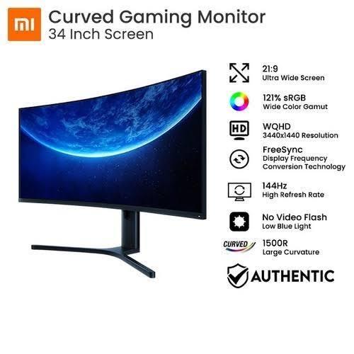Xiaomi Curved Gaming Monitor 30 Inch 34 Inch - Layar Monitor Gaming - 30 INCH