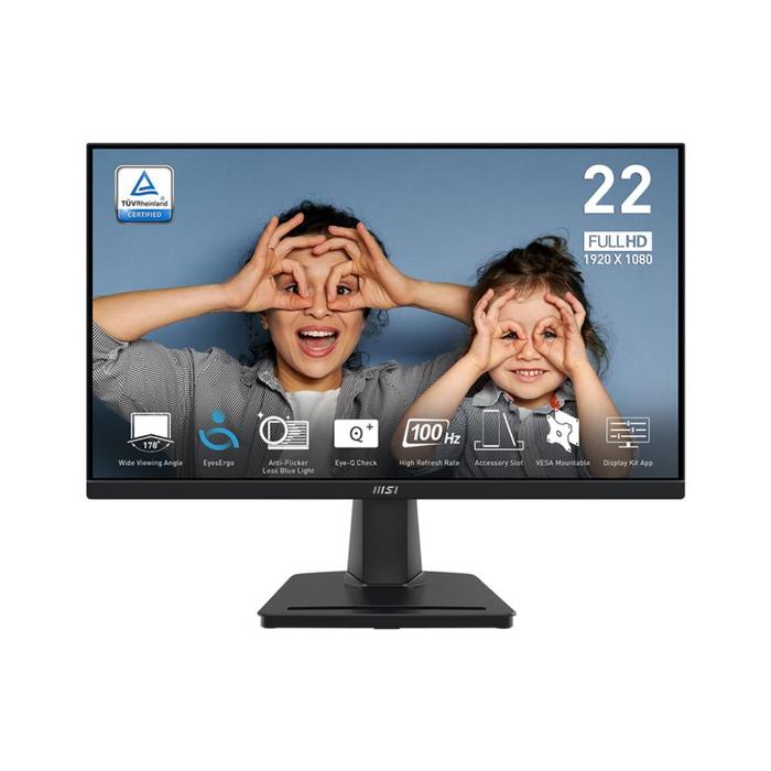 Monitor LED MSI PRO MP225V 22" VA 1080p FHD 100Hz HDMI 1.4 x1 VGA x1 VESA 100x100mm EyesErgo Business Productivity - MP225V