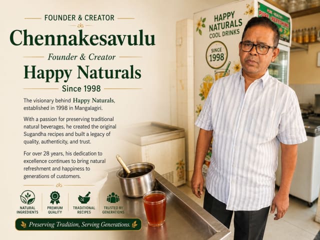Happy Naturals founder representing the tradition and vision behind the brand