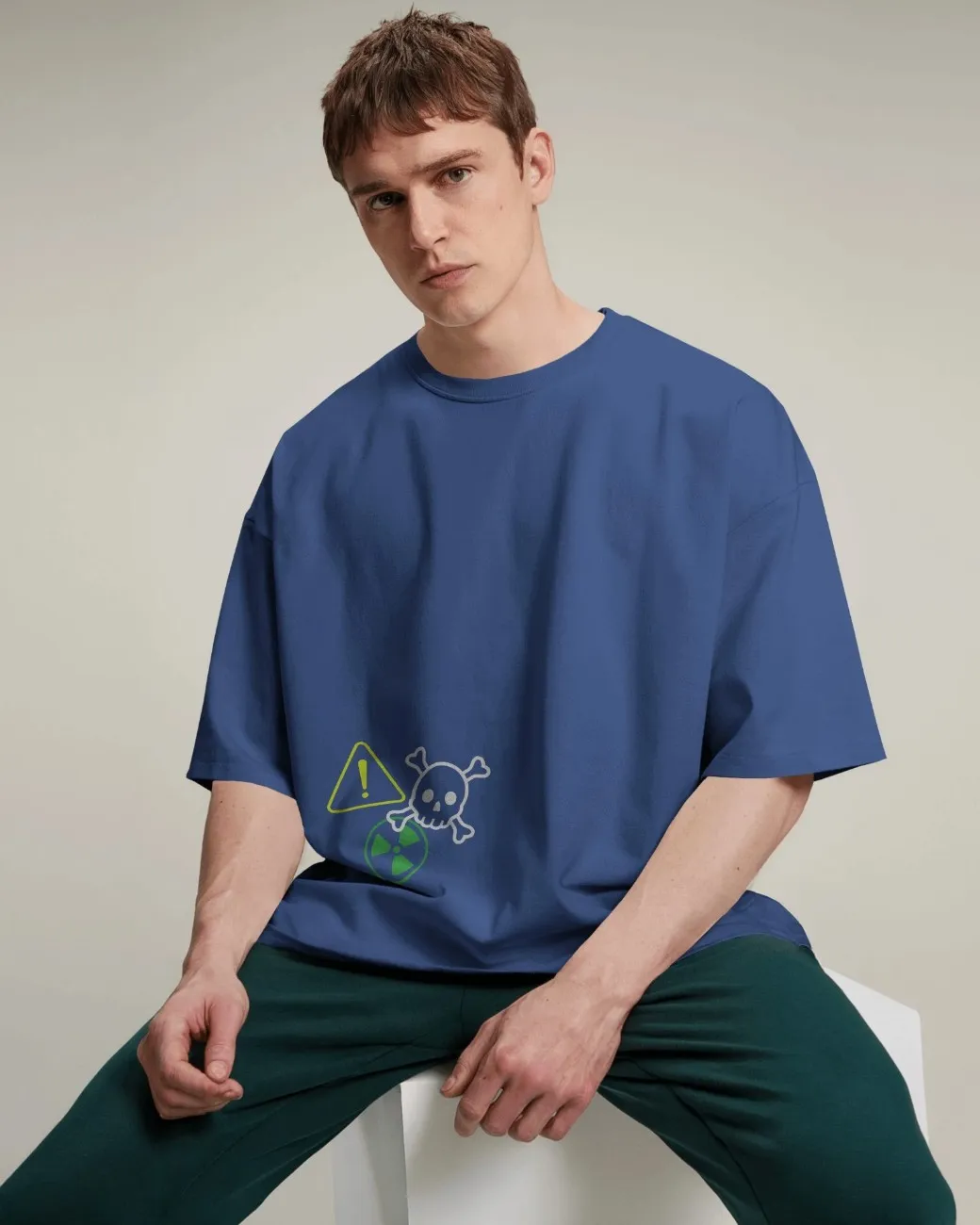 Radioactive Aesthetic Mens Oversized T-shirt
