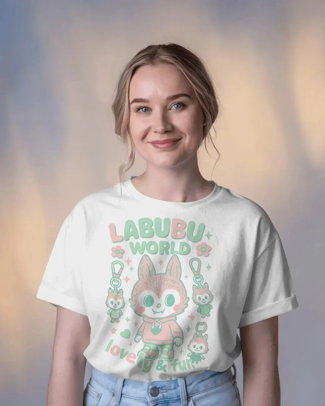 Labubu Wonderland Womens Oversized T-shirt