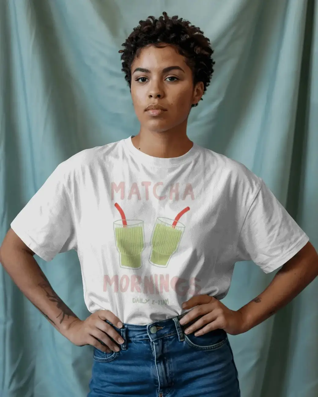 Matcha Flow Women Oversized T-shirt