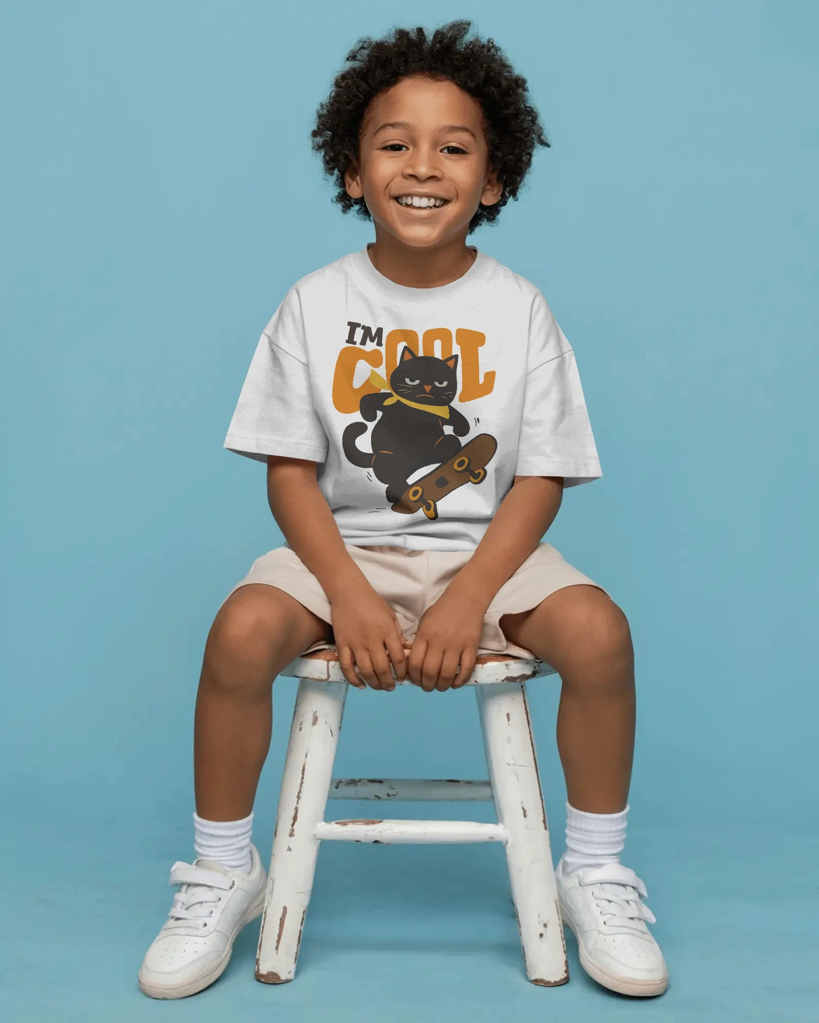 Cool Cat Skate Kids T-shirt