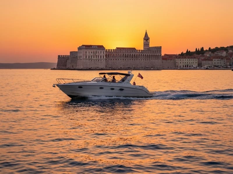 Split sunset cruise along the Croatian coast