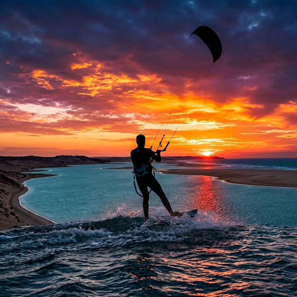 Oualidia Morocco beach serene lagoon with oyster platter sunset reflection calm waters