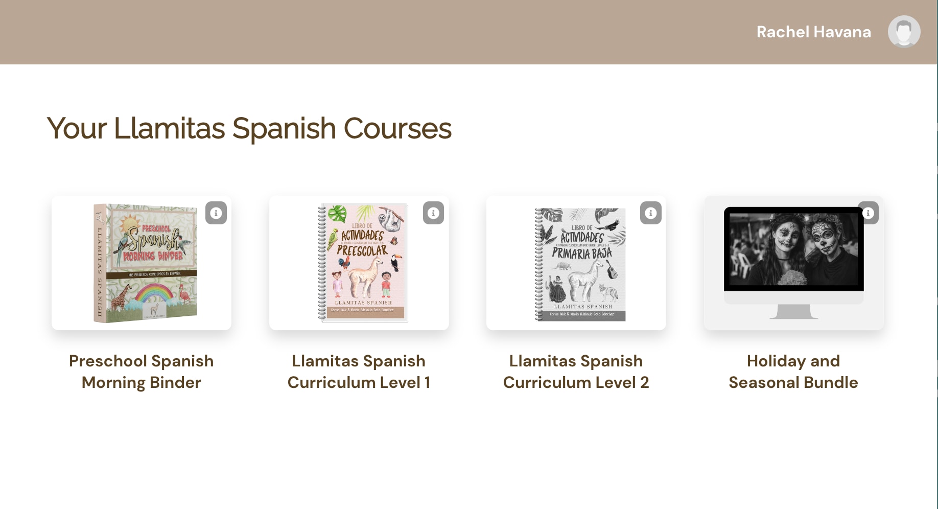 Llamitas Spanish Course Portal