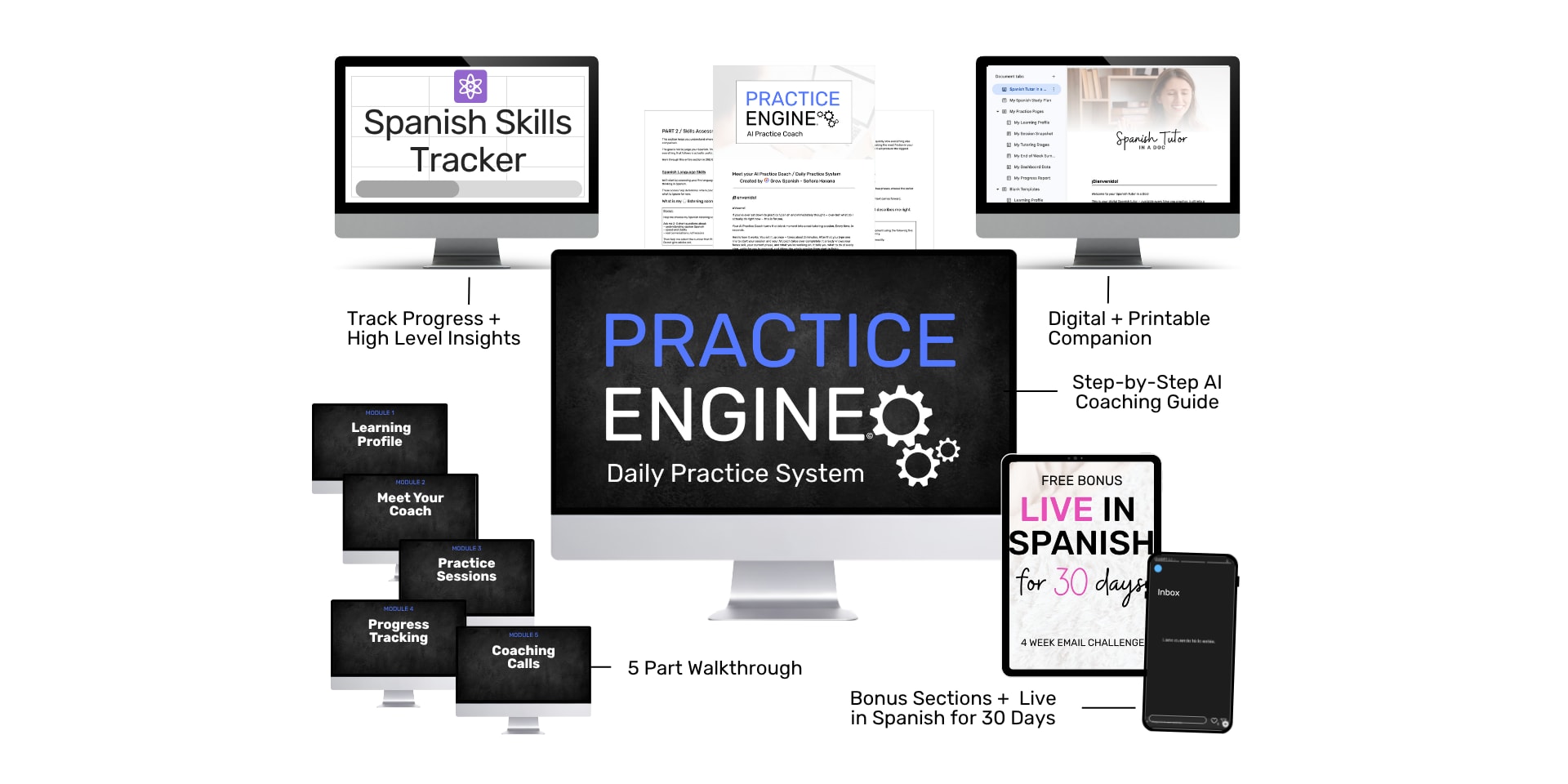 The Practice Engine gives you an AI coach that runs your session from start to finish — so every session has a purpose and builds real skill.