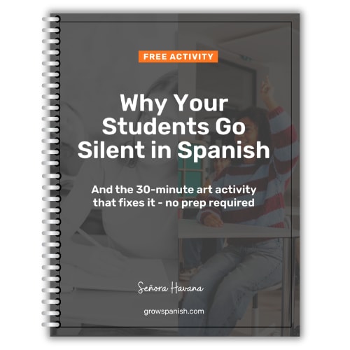 Every Spanish teacher has seen it. You ask a question. You wait. Silence. Not because they don't know — because something is breaking down between knowing and producing. This free guide explains exactly what that is and what to do about it.