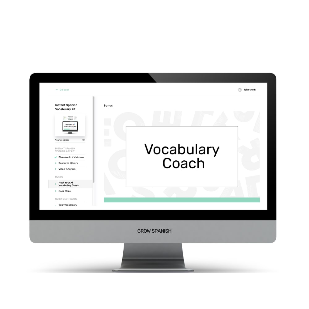 AI Vocabulary Coach Prompt Guide — 10 session prompts for Grow Spanish Vocabulary Kit