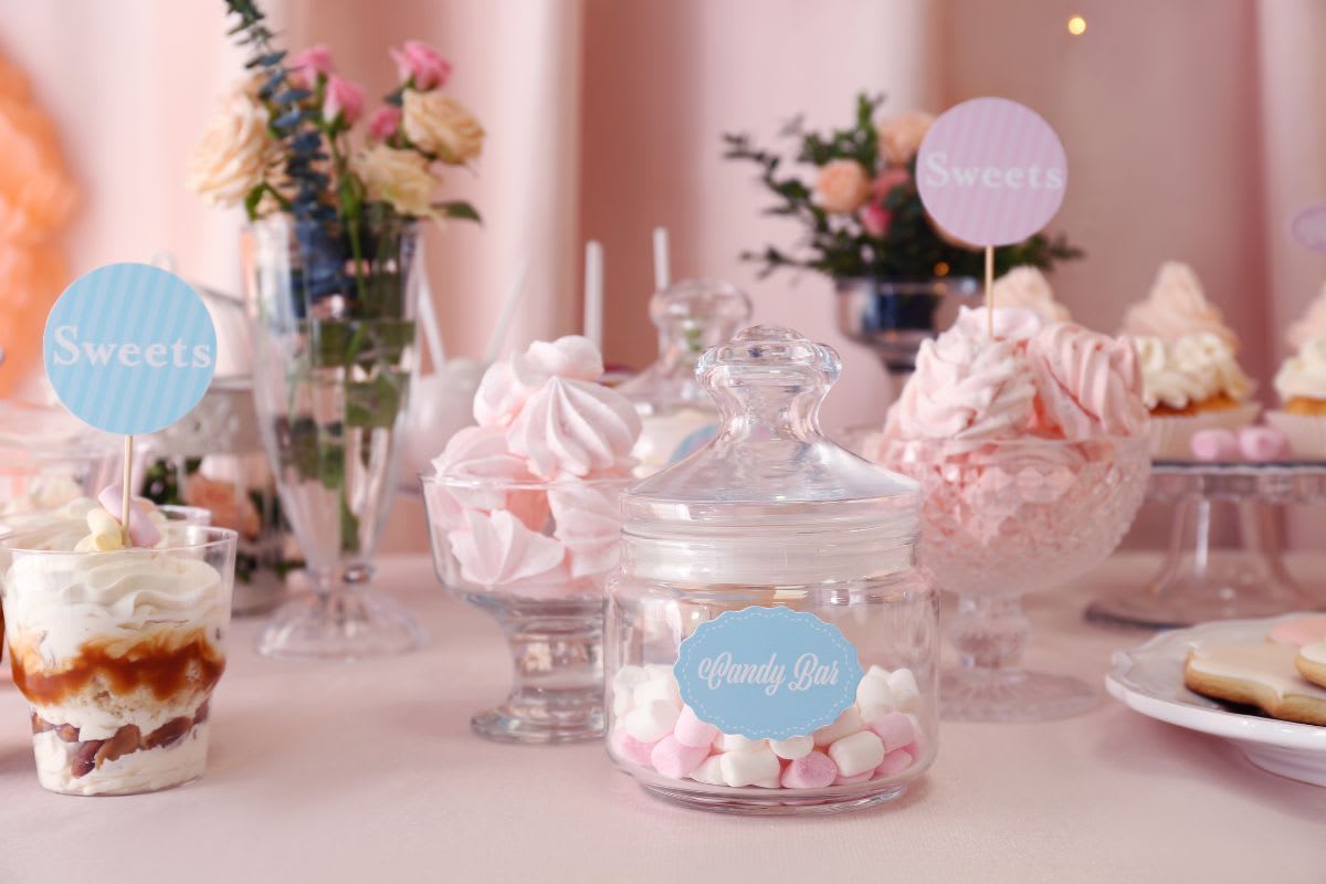 Candybar für Hochzeiten: Zubehör, Ideen und Deko