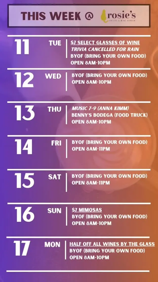 $7 Mimosas & Bring Your Own Food