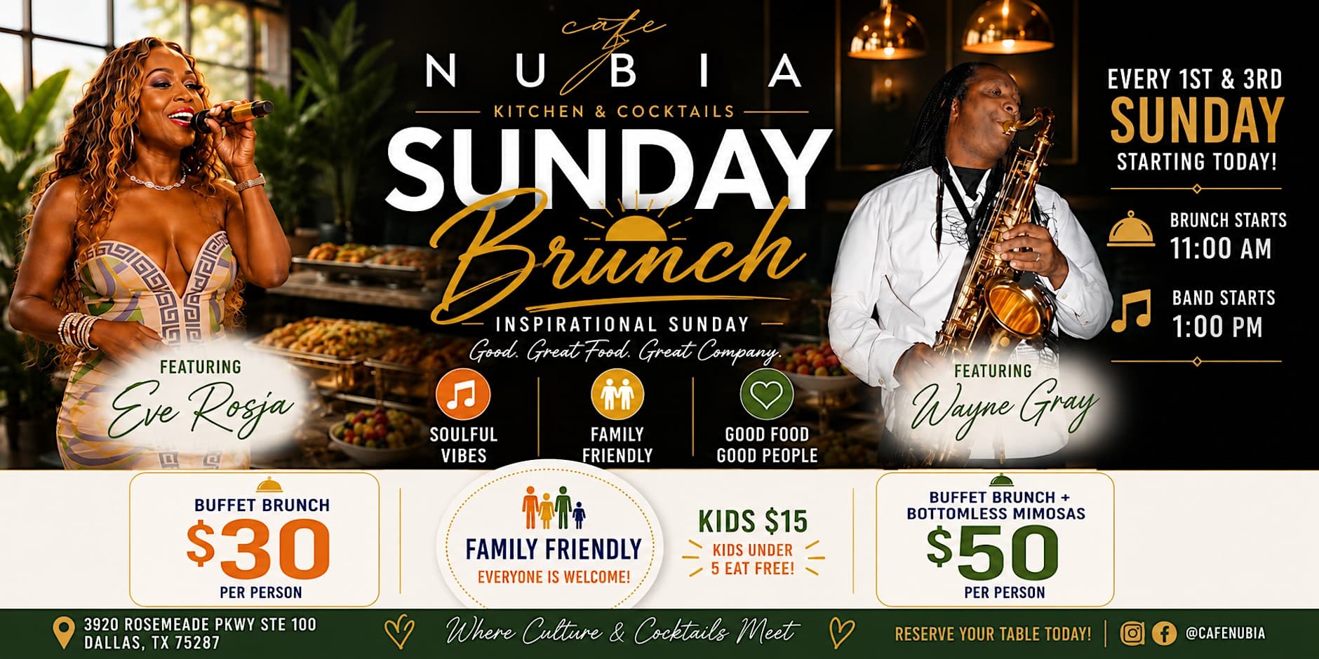 Sunday Brunch Buffet with Live Music
