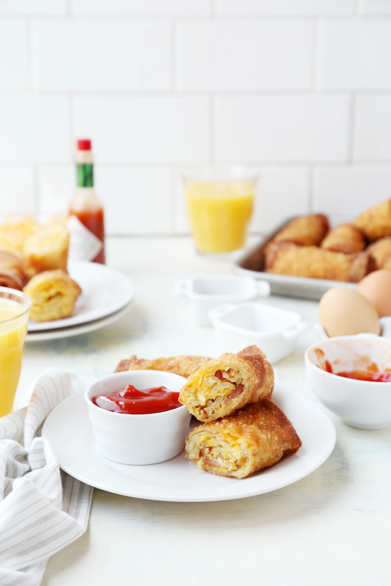 Sunday Brunch with Breakfast Egg Rolls