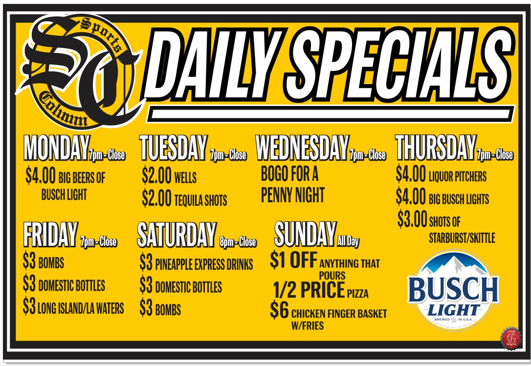 Sunday Drink Specials