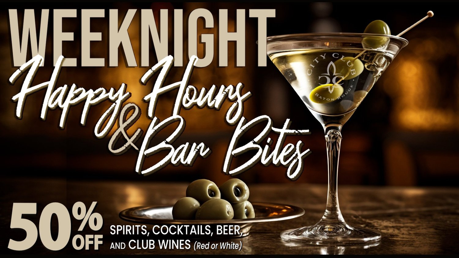 Half Off Bar Bites Happy Hour