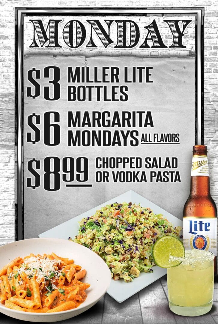 Monday Drink & Food Specials