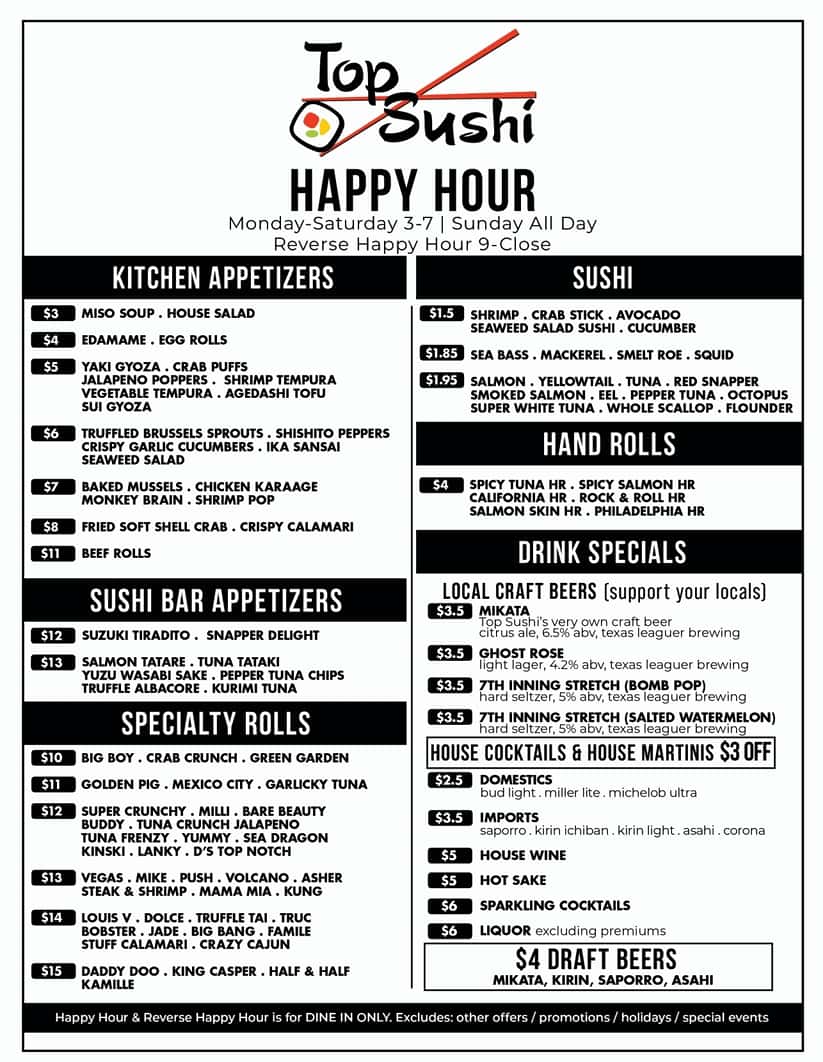Sushi Happy Hour