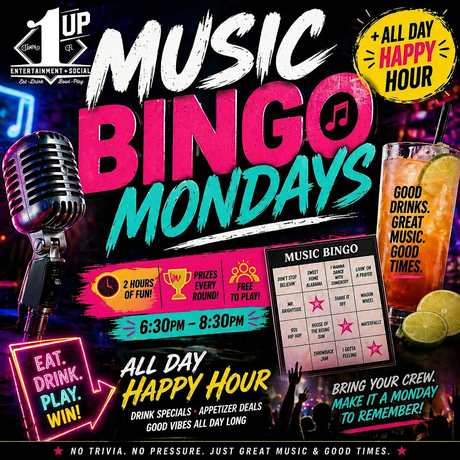 Music Bingo Every Monday Night
