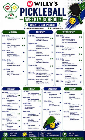 Weekly Pickleball Programs