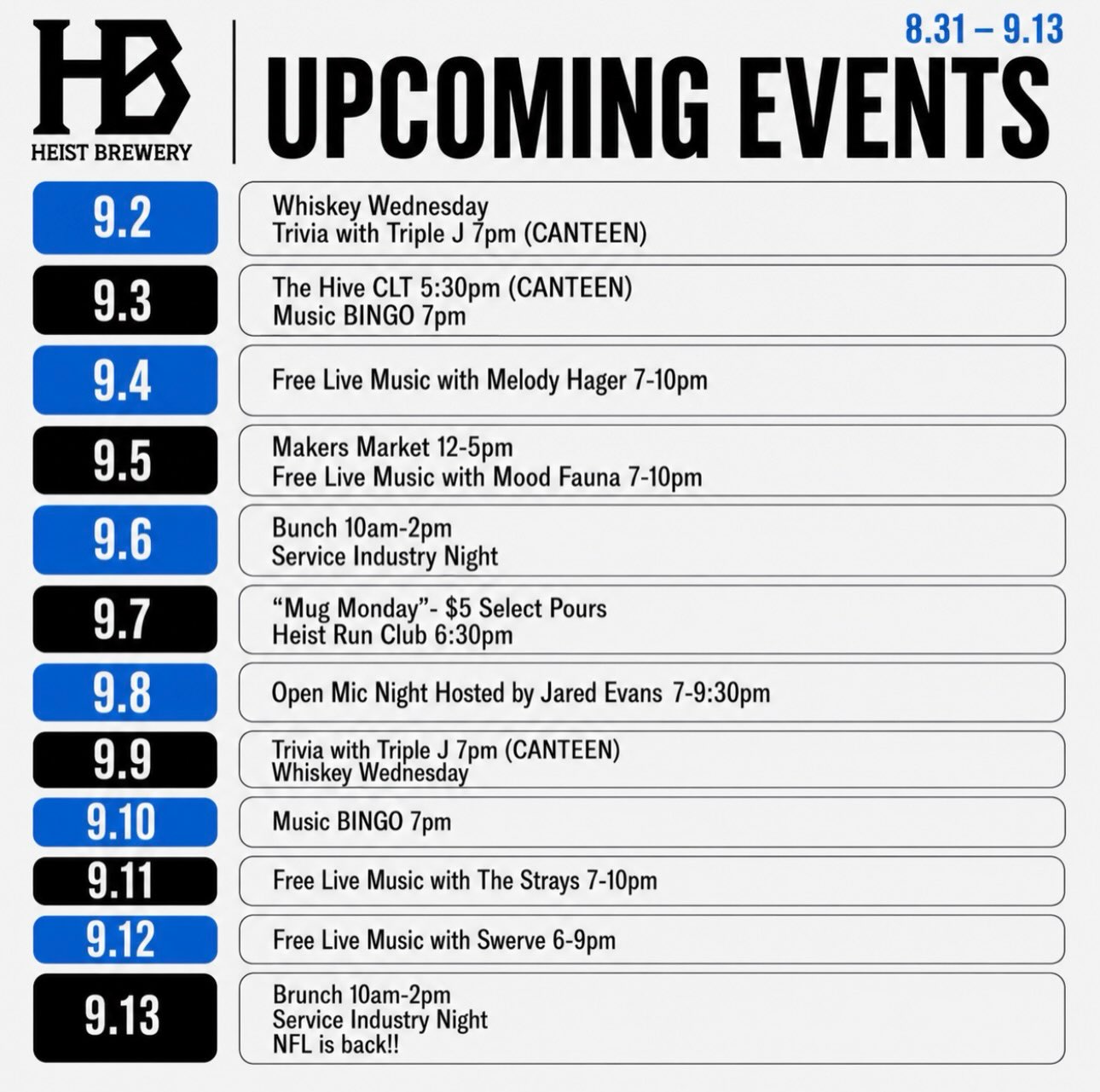 Weekly Live Music & Trivia