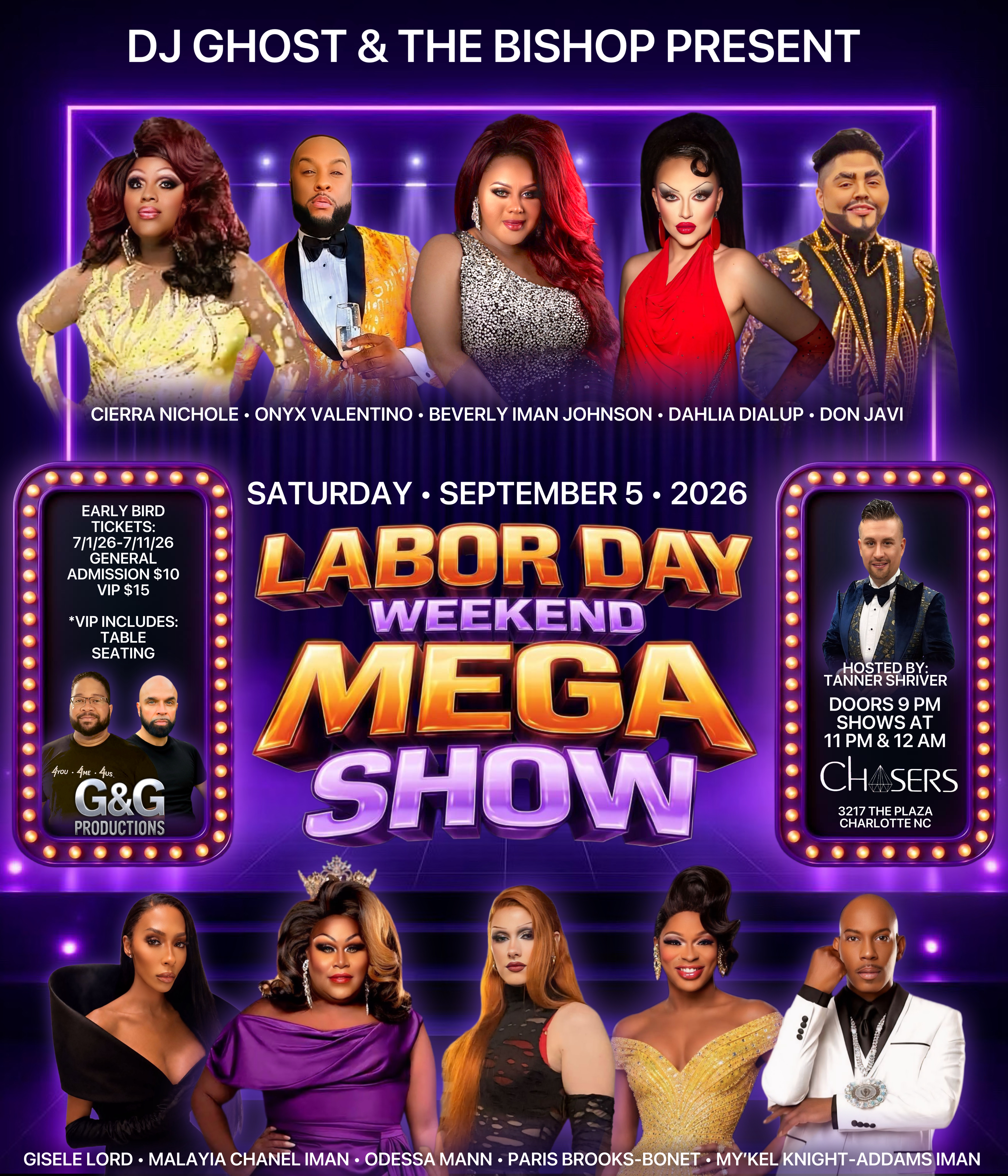 Labor Day Weekend Mega Show - DJ Ghost & The Bishop