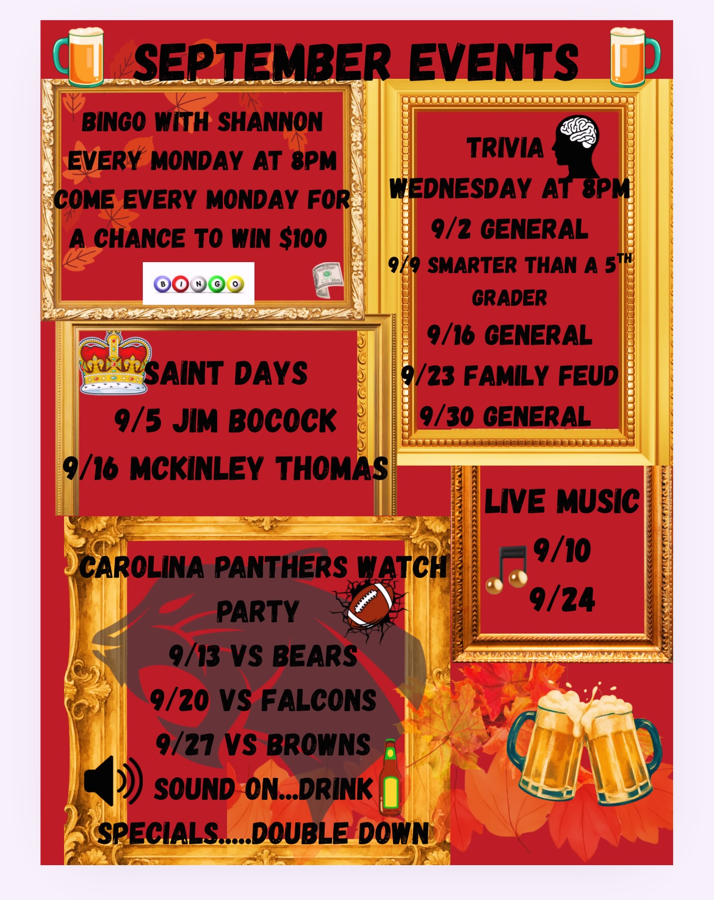 Bingo and Game Night Every Monday