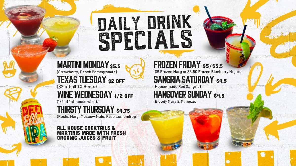 Tuesday Drink Specials