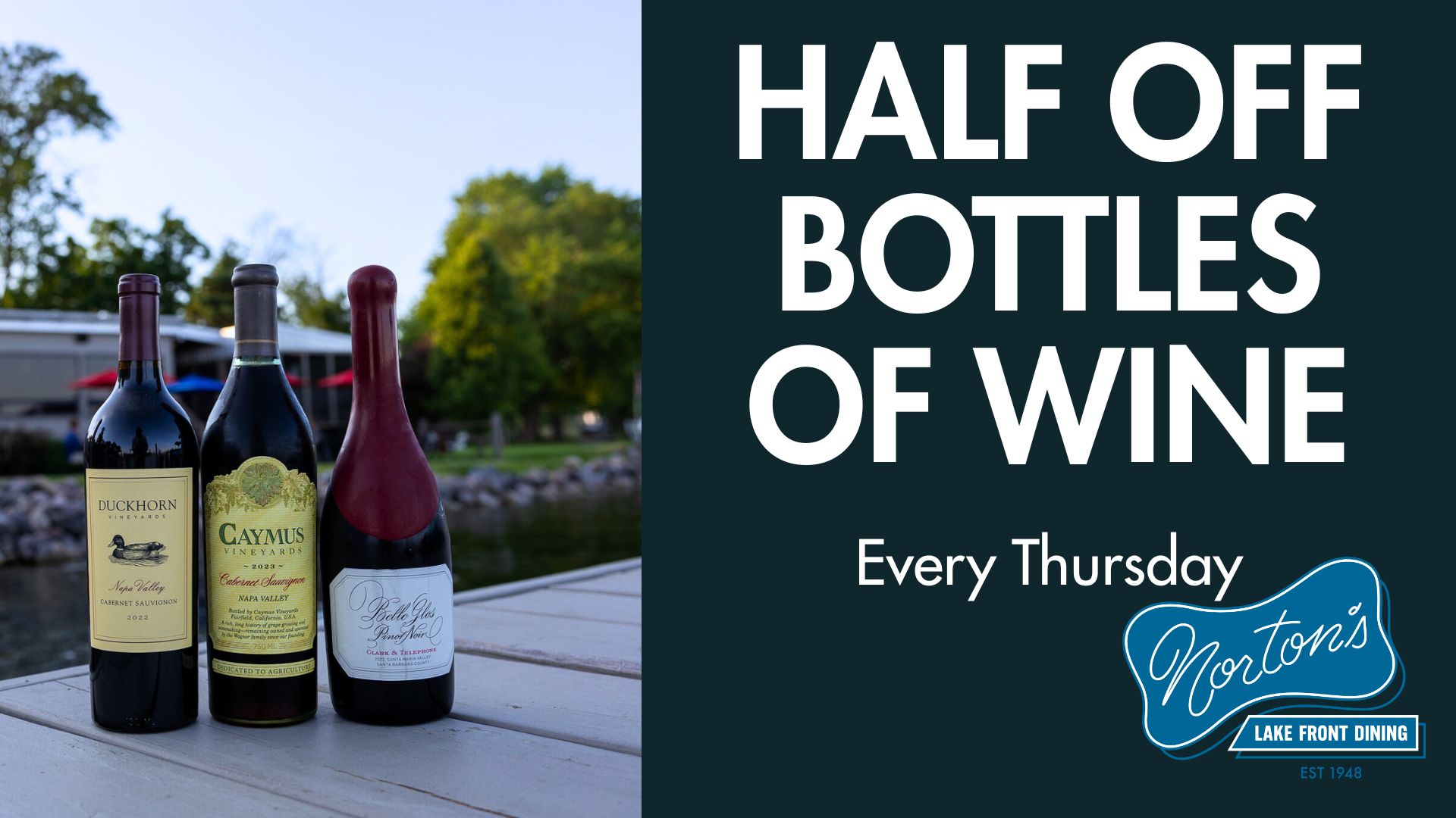 Half Off Bottles of Wine