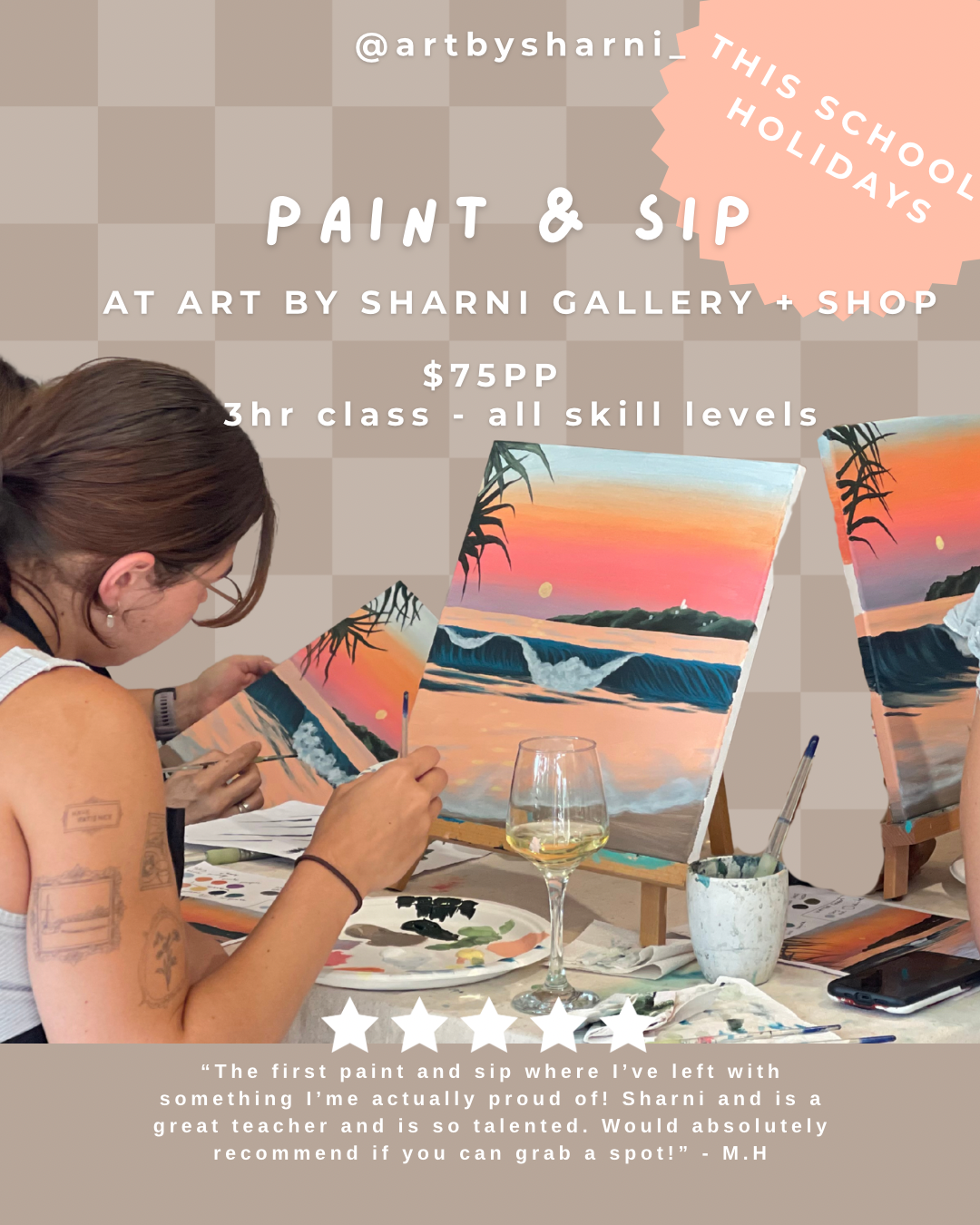 Paint & Sip Classes: Vacation Edition