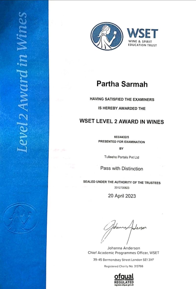WSET Level Two Certification