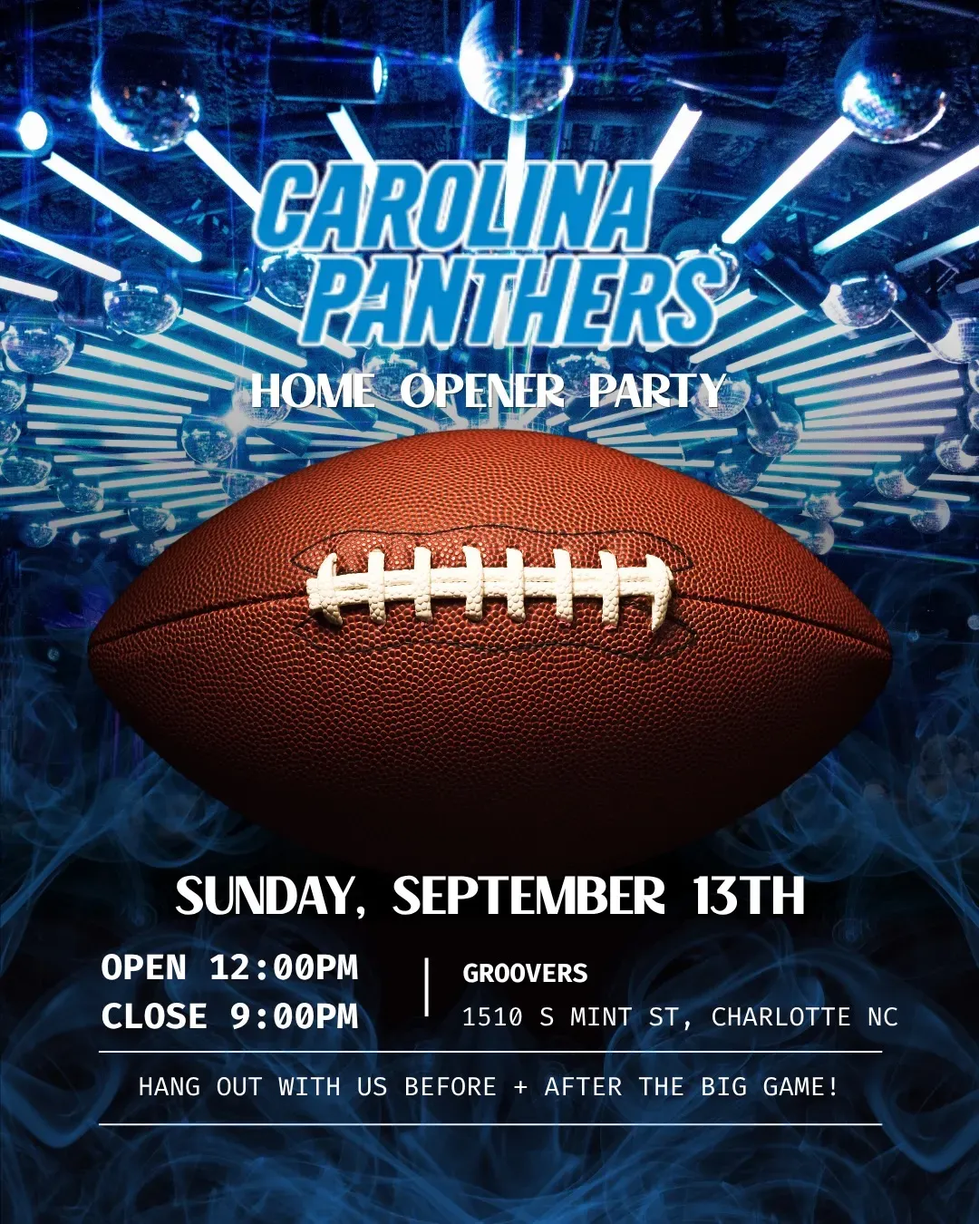 Carolina Panthers Home Opener Party