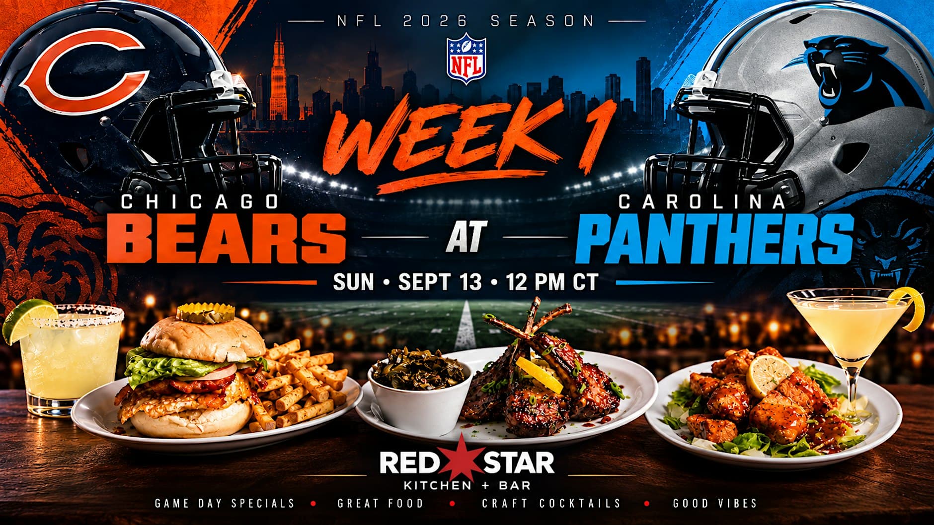 Panthers vs Bears Watch Party