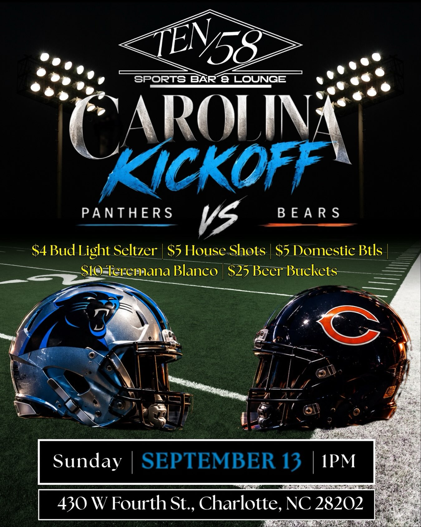 Panthers vs Bears Watch Party
