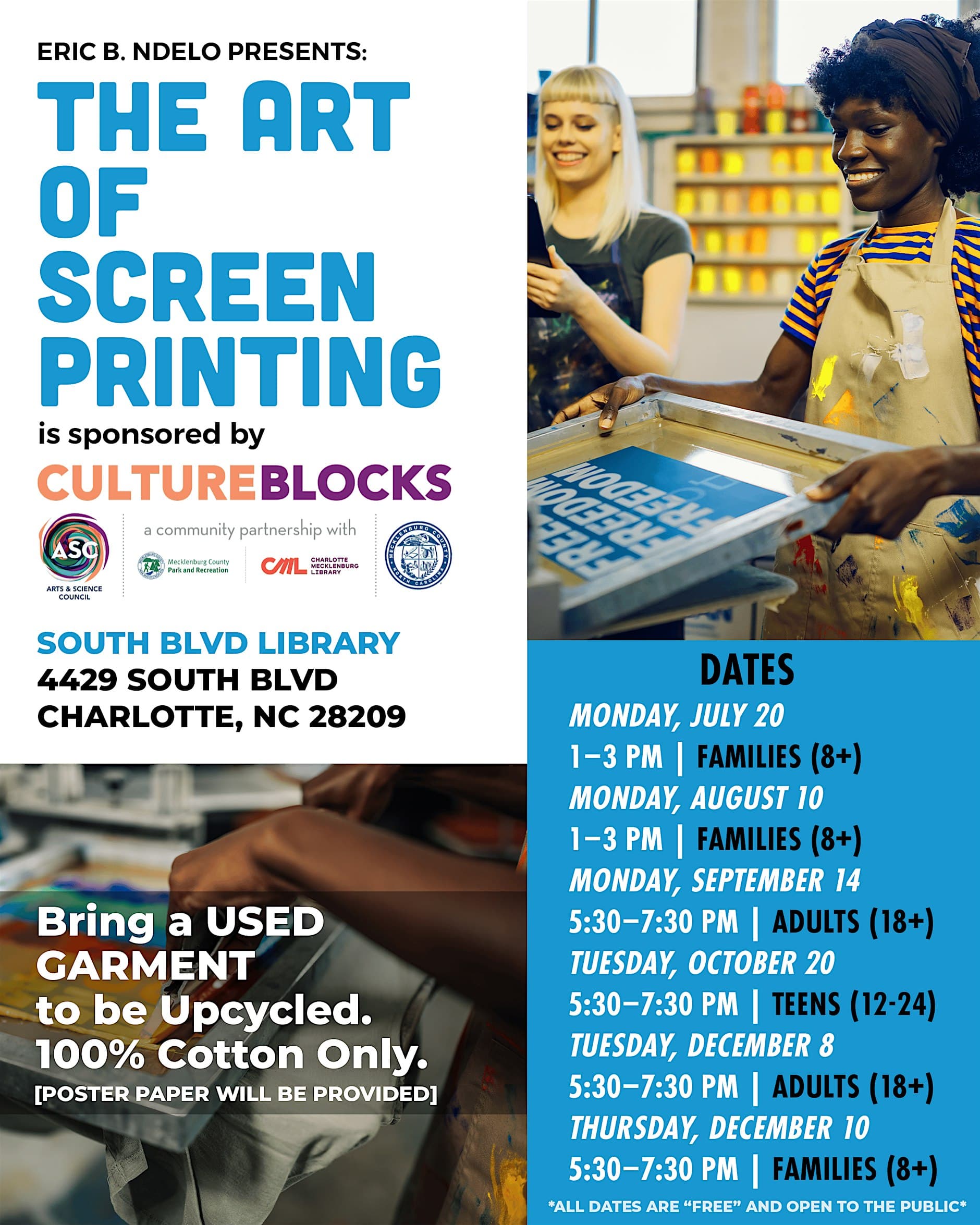 ASC Culture Blocks Presents: The Art of Screen Printing