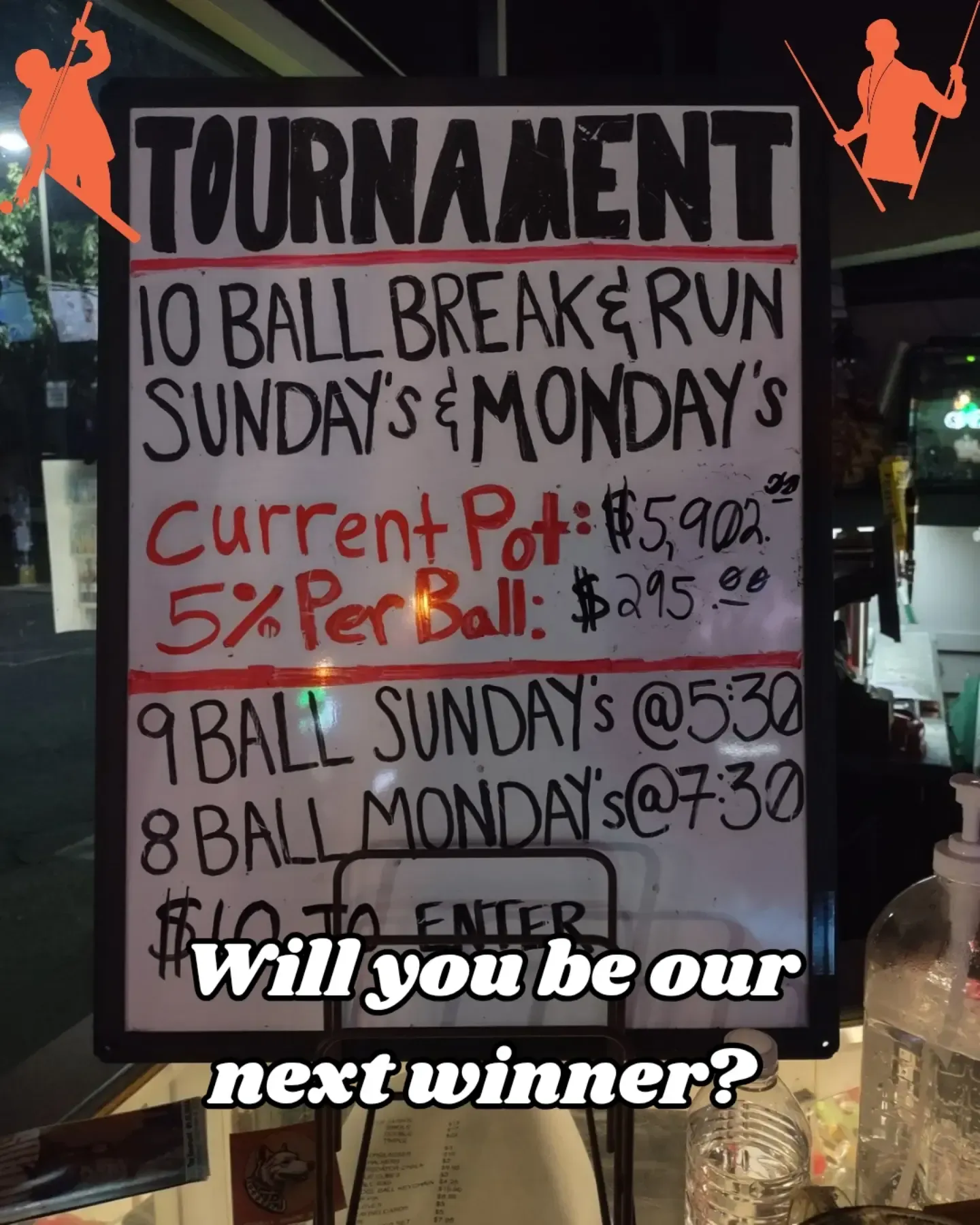 Monday Night 8 Ball Loses Tournament
