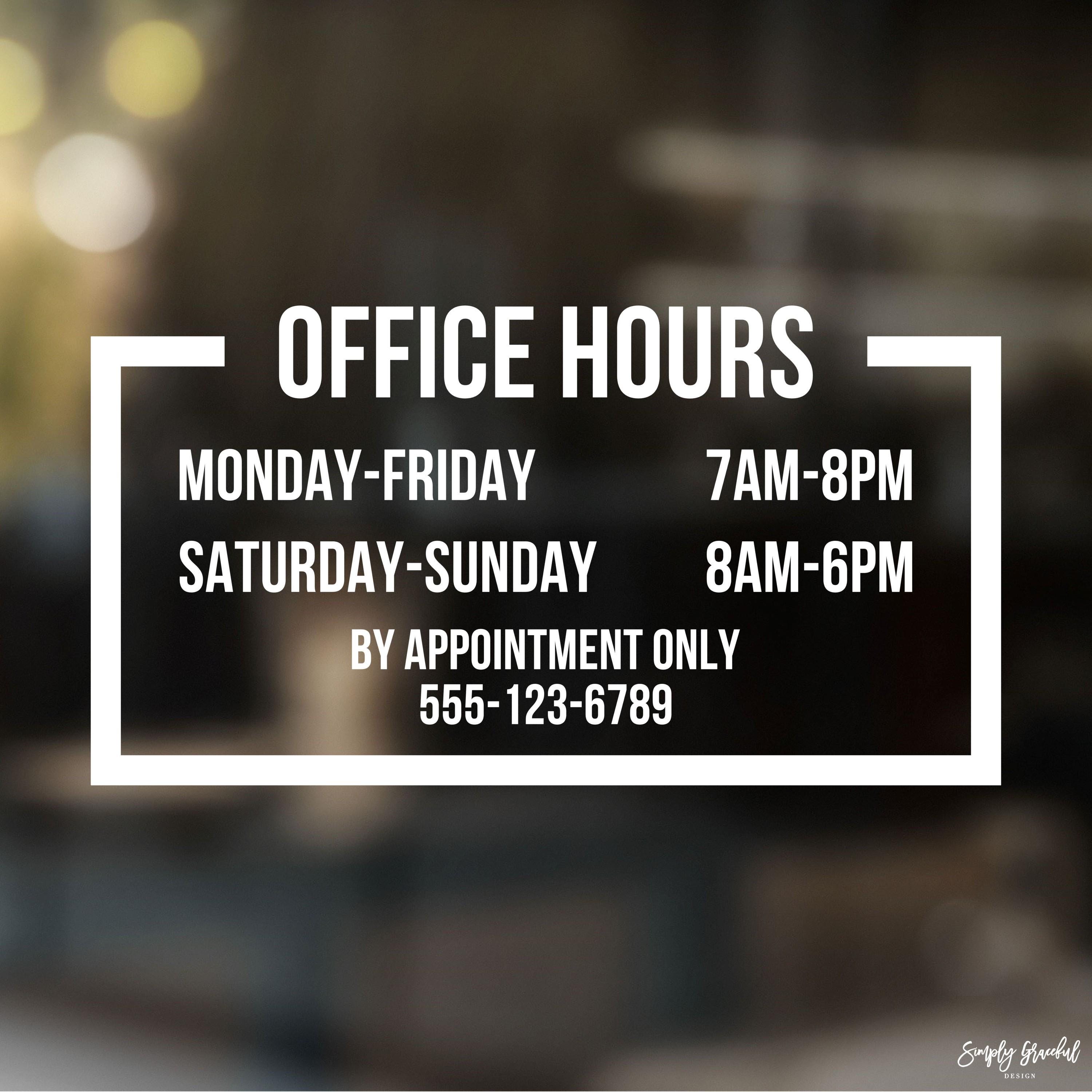 Extended Hours: Monday–Friday 7am–6pm